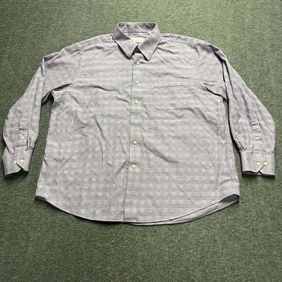 Tommy Bahama Button Up Shirt Men's 17.5 34/35 Purple Pattern Long Sleeve - Picture 1 of 6